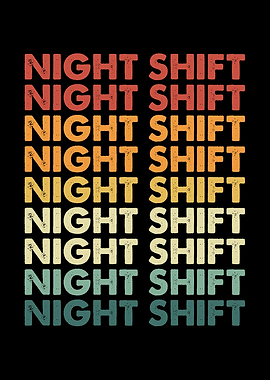 Colorful night shift retro