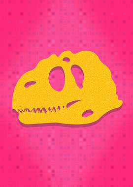 Dinosaur skull fossil