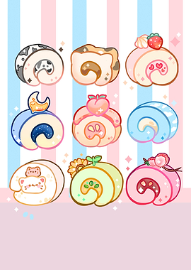 Kawaii Cake Rolls