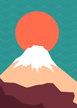 Japanese sun hills view