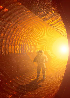 Astronaut In Tunnel