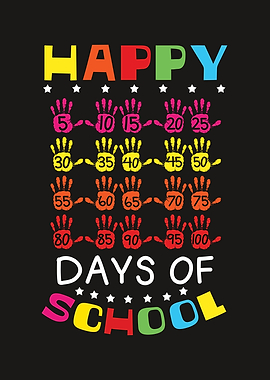 Cute Student Happy 100th