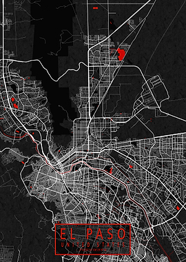 El Paso City Map Oriental