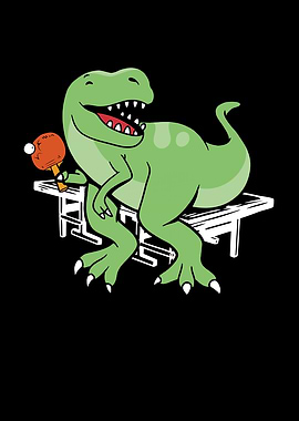 Table tennis dinosaur