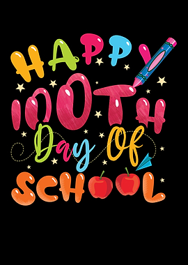 Happy 100th Day Colorful