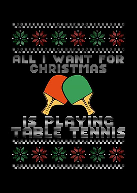 Christmas table tennis pad