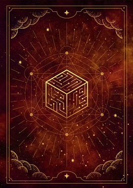 Tarot card magical Cube