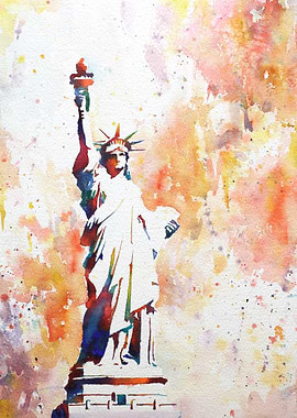 Statue Liberty NYC USA art