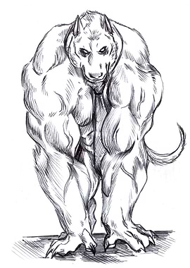 Big buff werewolf