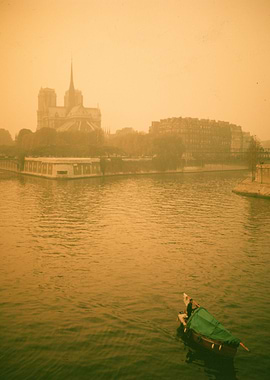Old sailboat + Notre Dame