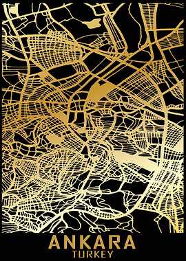 Ankara Turkey City Map