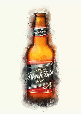 Vintage Beer Watercolor
