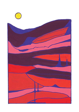 Red volcanic geology