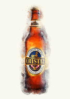 Vintage Beer Watercolor