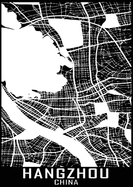 Hangzhou China City Map