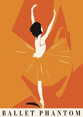 Retro Ballerina Poster