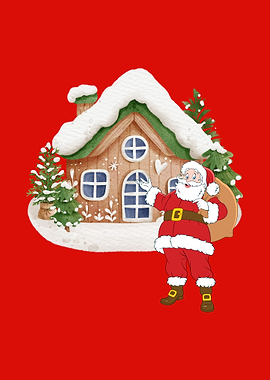 Cute Santa Brown House