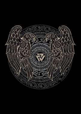 Viking Raven Valknut Norse