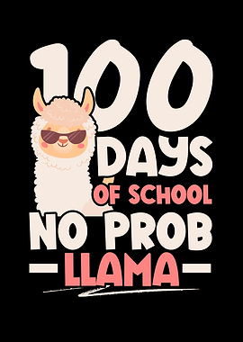 100 Days Of School Llama