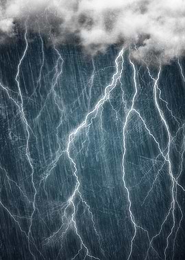 Blue Thunderstorm No2