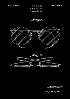 Glasses patent 1937