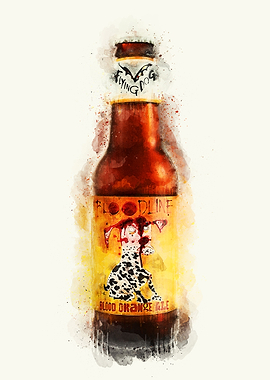 Vintage Beer Watercolor