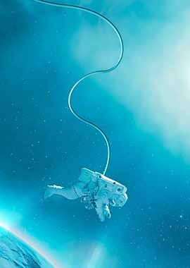 Astronaut Flying On Sky