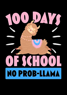 100 Days Of School Llama