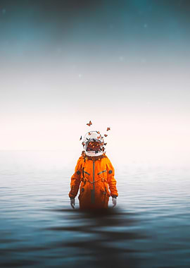 Astronaut and Butterfly