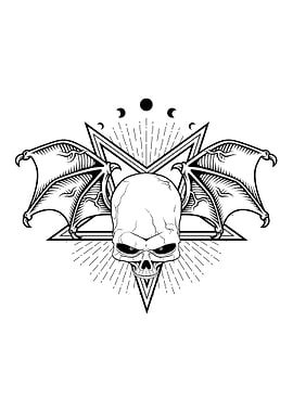 Gothic Skull Moon Phases