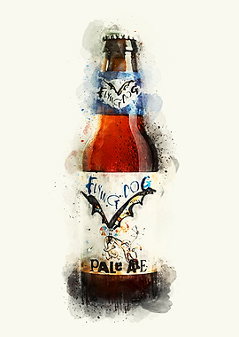 Vintage Beer Watercolor