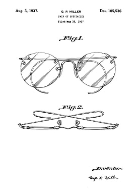 Glasses patent