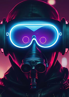 Retrowave Mask Soldier