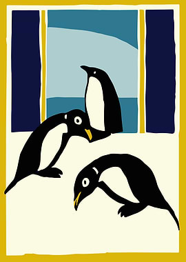 Penguin Family Art