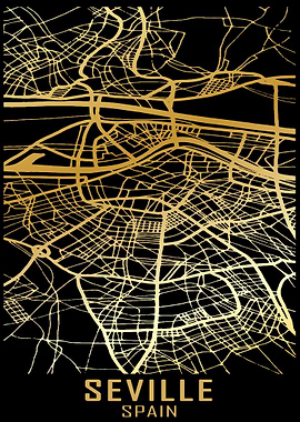 Seville Spain City Map