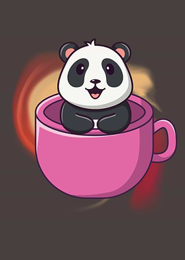 A Cup With Cute Panda