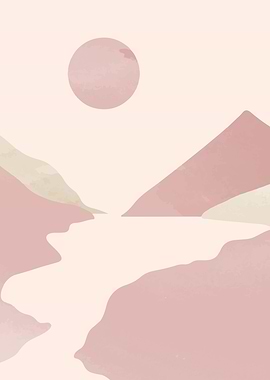 Pink shade minimal nature