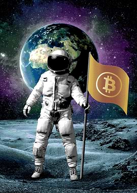 Astronaut Bitcoin in Space