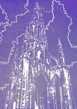 Scott Monument Purple