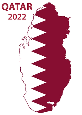 Qatar Map Flag 2022