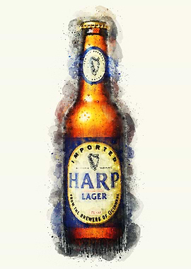 Vintage Beer Watercolor