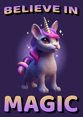 Cute Kitty Unicorn Magic