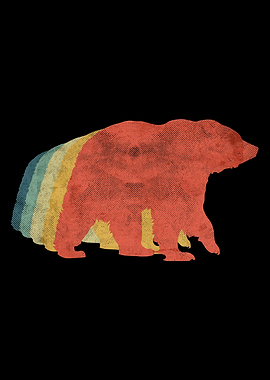 Bear Retro Vintage Color