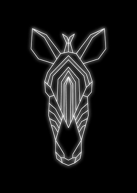 zebra neon black white