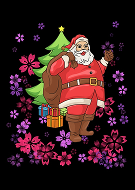 Santa Claus Winter Flowers