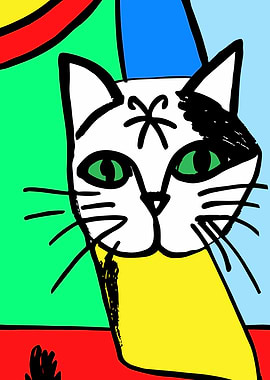 Pop Art Cat Painting
