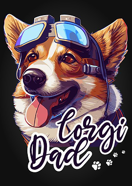 Corgi Dad Funny Dog Dad