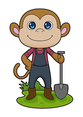 Monkey Farmer Shovel