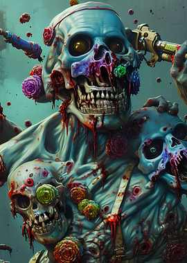 zombie art painting
