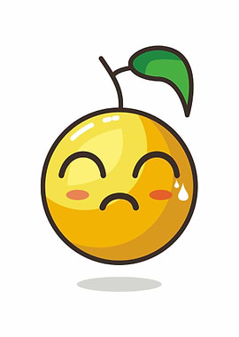 Emoticon Orange So Sad Art